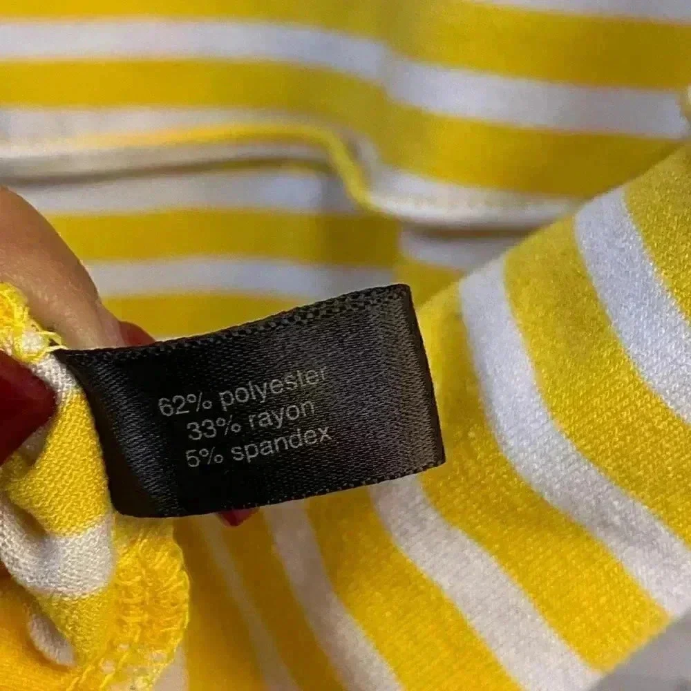 The Limited Yellow White Stripe Sleeveless Top - Picture 4 of 5